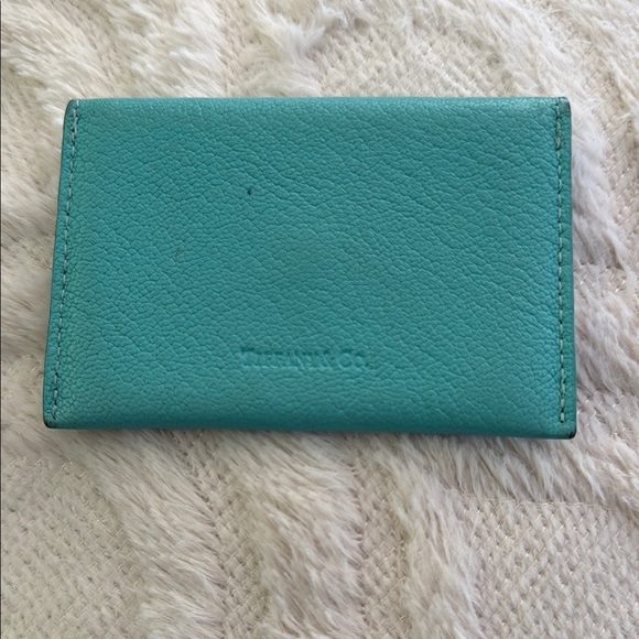 Tiffany & Co. Aqua Leather Card Case - Picture 2 of 3